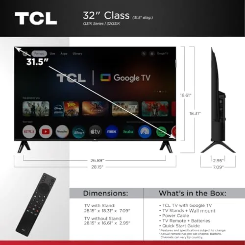 Another view of the TCL - 32" Class Q3K Series 1080P Full HD QLED