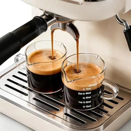 Espresso Cups Set of 2: Espresso Machine Accessories - Dual Scale Glass Measuring Cup Review: Tested and Rated