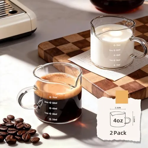 Close look at the Espresso Cups Set of 2: Espresso Machine Accessories - Dual build quality