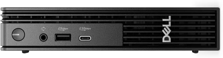 The Dell Pro Micro desktop in a tidy home office setup