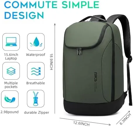 Close look at the BANGE Business Commute Backpack Waterproof fit 15.6 Inch adopt in build quality