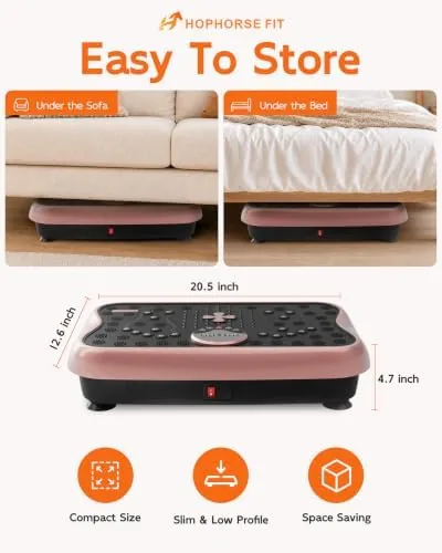 The vibration plate compared side by side with a smaller budget plate