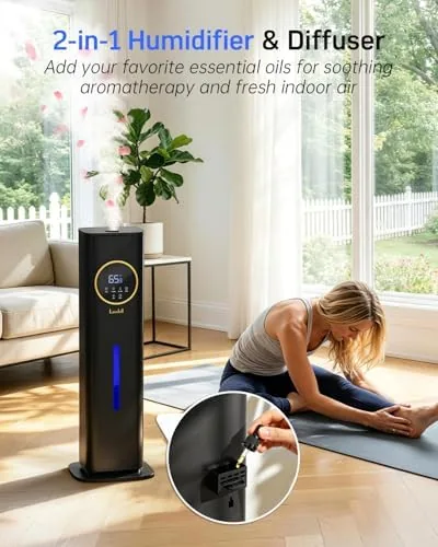 Testing the Humidifiers for Bedroom 500 sq ft,2.1Gal/8L Cool Mist Humidifier Large over two weeks