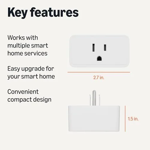 Close look at the Amazon Basics Smart Plug, Matter Compatible, Compatible with Amazon Alexa build quality