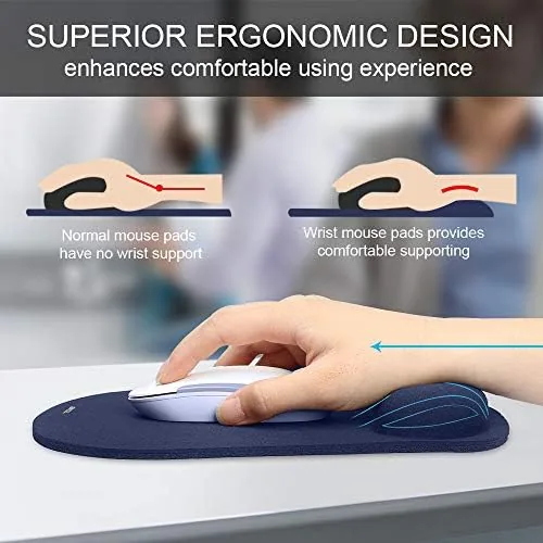 Close look at the TECKNET Ergonomic Mouse Pad with Wrist Support | Soft Memory build quality