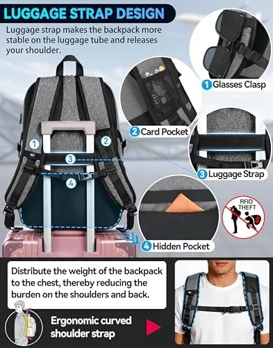 The ProEtrade Travel Backpack, Extra Large Laptop Backpack Business Anti Theft in real use