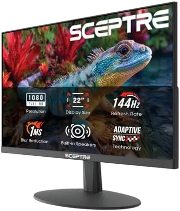 The monitor settings menu showing the refresh rate and picture adjustments