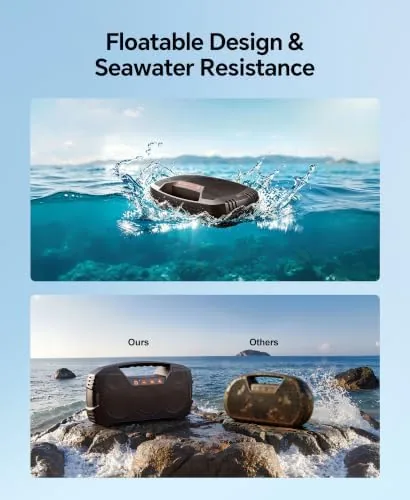 Another view of the Outdoor Bluetooth Speaker, IPX7 Waterproof, 90W Peak, 32H, Dark Brown