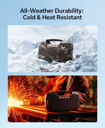 The Outdoor Bluetooth Speaker, IPX7 Waterproof, 90W Peak, 32H, Dark Brown compared in context