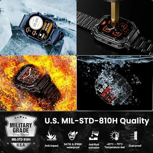 Close look at the AMAZTIM Smart Watch with GPS, Rugged Outdoor Fitness Watch, 5 build quality