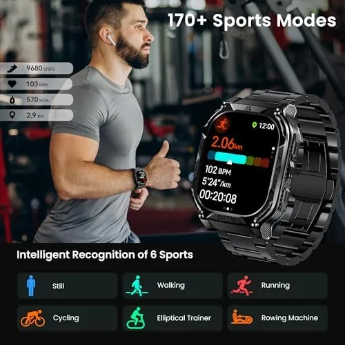 Another view of the AMAZTIM Smart Watch with GPS, Rugged Outdoor Fitness Watch, 5