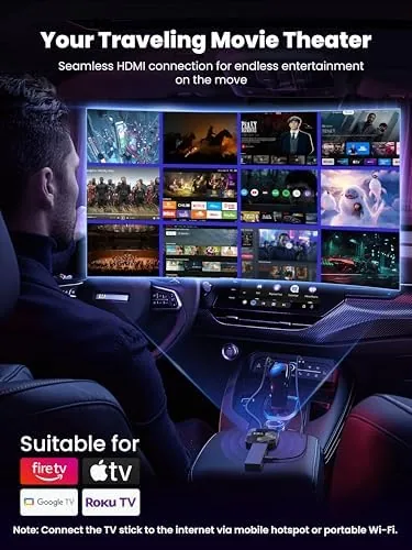 Another view of the 3-in-1 Wireless CarPlay Adapter 2026, Convert Wired to Wireless Apple