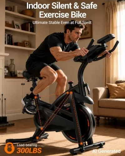 A rider on the CURSOR fitness bike following a workout on a tablet