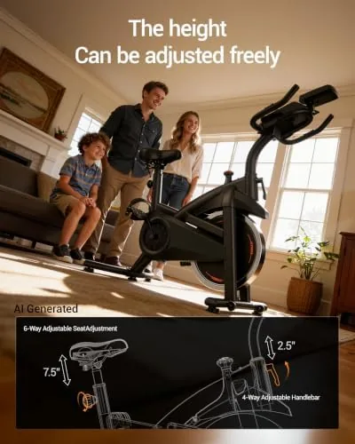 The CURSOR fitness bike rolled into a corner with its tablet mount in view