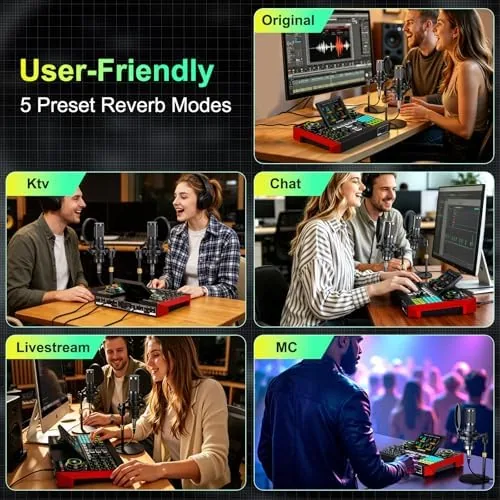 The TENLAMP G10 Creator Audio Mixer Bundle with Dual Mics for in real use