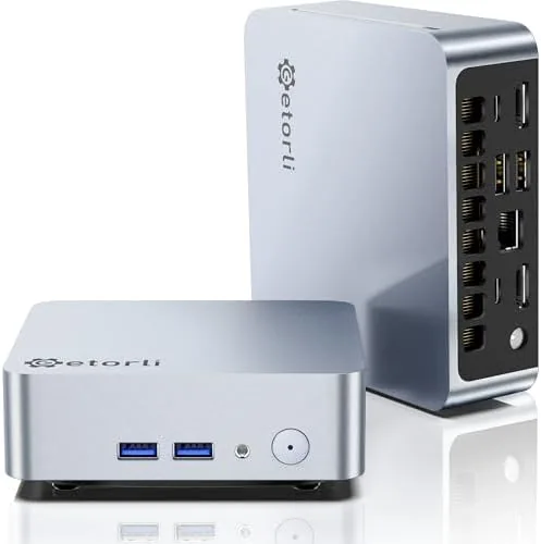 Getorli Mini PC chassis in hand showing its palm sized footprint
