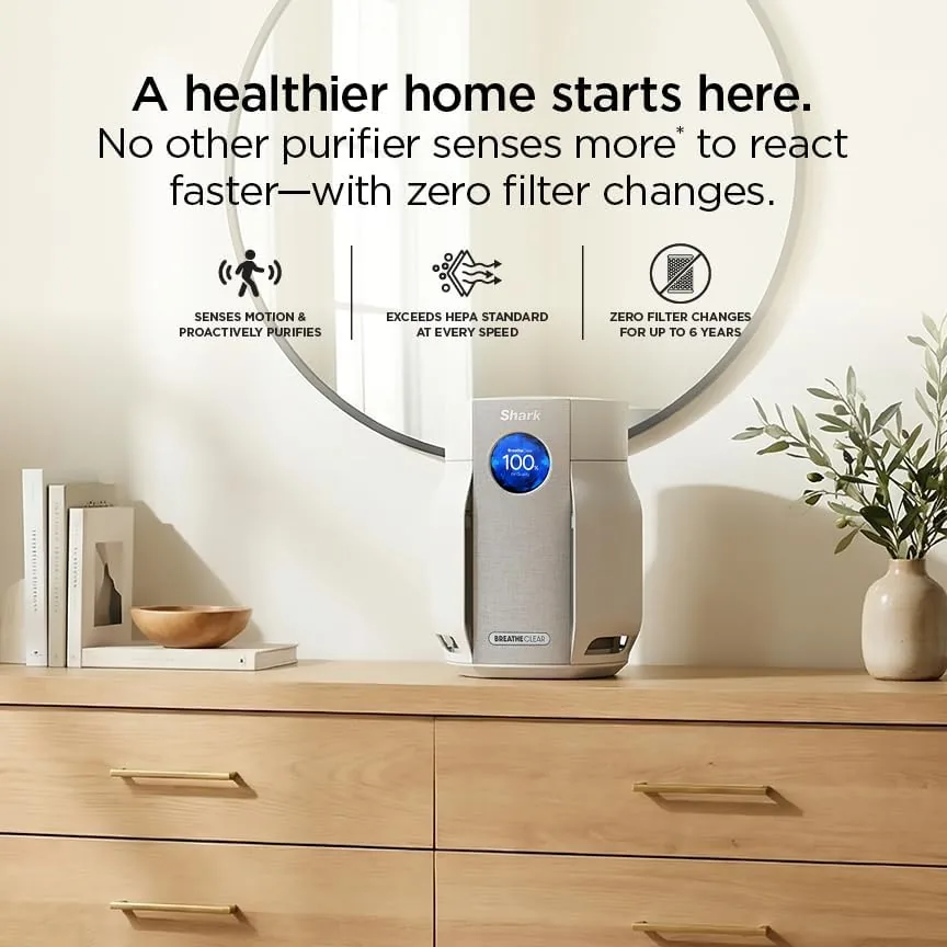 Close look at the Shark BreatheClear Compact Pro Smart Air Purifier, HP062, Dove | build quality