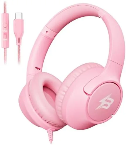 Overview of the USB C Headphones Wired for Kids, 85/94dB Volume Limit With