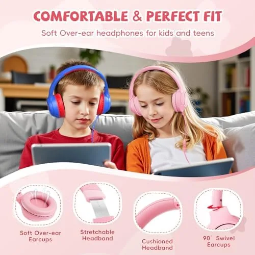 The USB C Headphones Wired for Kids, 85/94dB Volume Limit With in real use