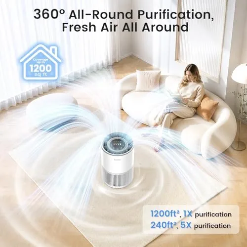 Close look at the 2 Pack Air Purifiers for Home Large Room up to build quality