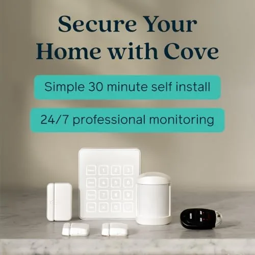 Close look at the Cove 6-Piece DIY Home Security System, 3-Month Monitoring | Free build quality