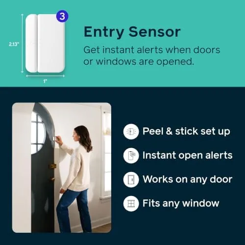 The Cove 6-Piece DIY Home Security System, 3-Month Monitoring | Free in real use