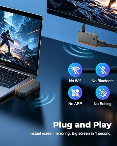 Detail shot of the Wireless HDMI Transmitter and Receiver, 4K Input to 1080P@60Hz, 328FT features