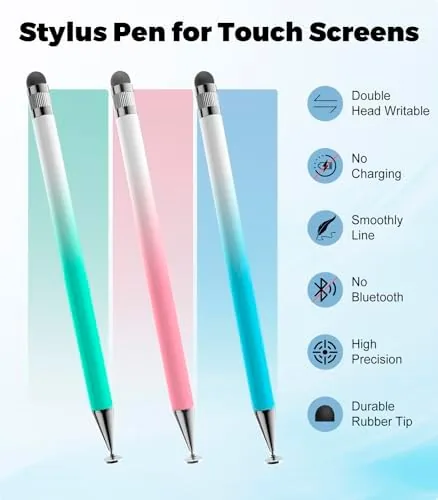 The Kenkor Stylus(3pcs),2-in-1 Stylus Pen for Touch Screen, Stylus Pen for in real use