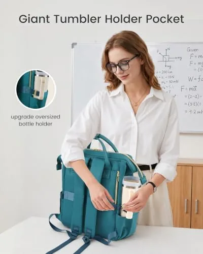 Close look at the LOVEVOOK Laptop Backpack for Women Men with Large Cup Holder,17inch build quality