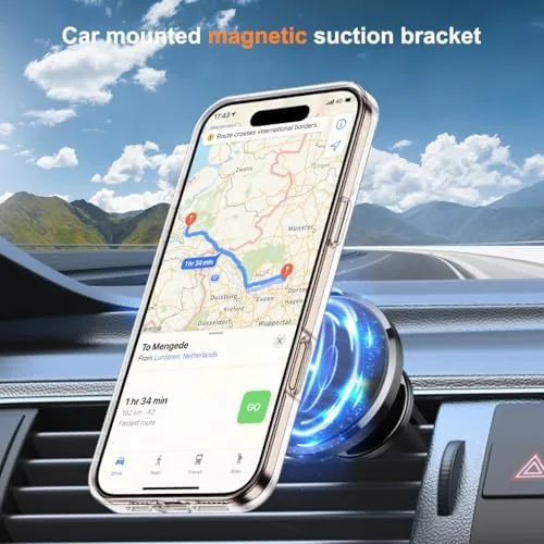The SKYLMW Compatible with iPhone 16 Pro Case with Stand,Clear | in real use