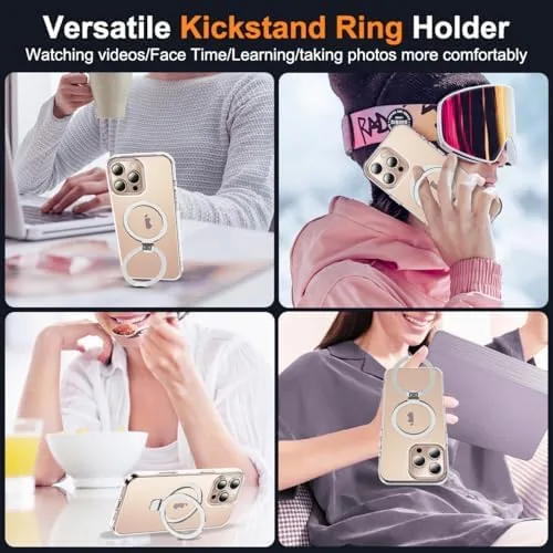 Another view of the SKYLMW Compatible with iPhone 16 Pro Case with Stand,Clear |