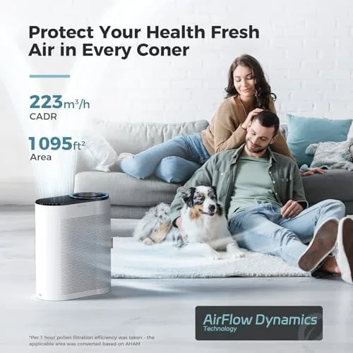 Close look at the AROEVE Air Purifiers for Home with Air Quality Sensors and build quality