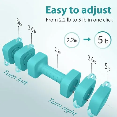 Close look at the Adjustable Dumbbell Set of 2, 2.2-20LB Adjustable Weight Set, 3 build quality