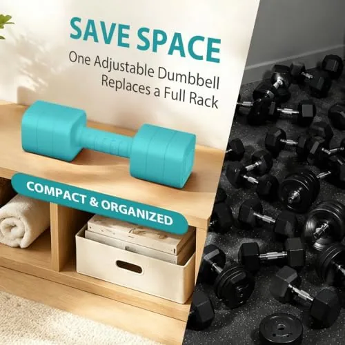 Another view of the Adjustable Dumbbell Set of 2, 2.2-20LB Adjustable Weight Set, 3
