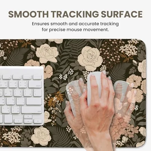 The Aesthetic Desk Mat, Cute Wild Rose Desk Pad Protector for in real use