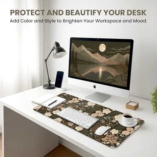 The Aesthetic Desk Mat, Cute Wild Rose Desk Pad Protector for compared in context
