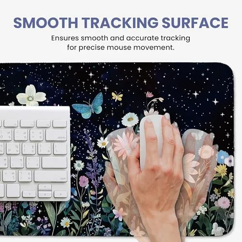 The Aesthetic Desk Mat, Cute Celestial Garden Desk Pad Protector for in real use