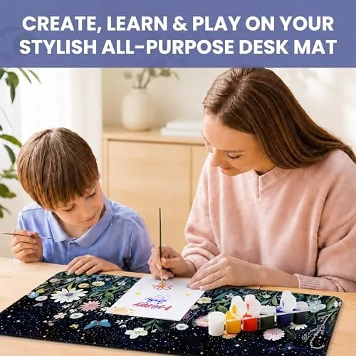 Testing the Aesthetic Desk Mat, Cute Celestial Garden Desk Pad Protector for over two weeks