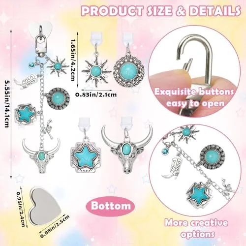 Close look at the Fun Phone Charm Chain for E-Reader with 4Pcs USB C build quality
