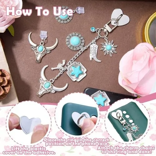 Another view of the Fun Phone Charm Chain for E-Reader with 4Pcs USB C