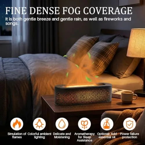 The 150ml Flame Essential Oil Diffuser Ultrasonic Cool Mist Humidifier | in real use