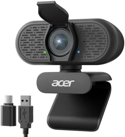 Overview of the Acer A640 4K Webcam with AI Noise Canceling Mic for