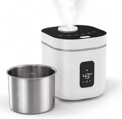 3.5L Stainless Steel Warm Mist Humidifier | Top fill steam humidifier with adjustable humidity Review: Tested and Rated
