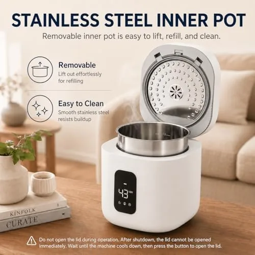 Testing the 3.5L Stainless Steel Warm Mist Humidifier | Top fill steam over two weeks