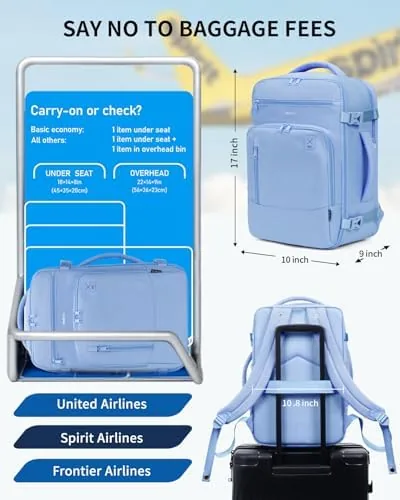 Close look at the ECOHUB Travel Backpack Airline Approved Under Seat Personal Item Bag build quality