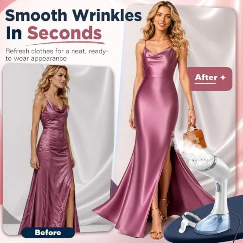 Close look at the Steamer for Clothes, 1800W Clothes Steamer Handheld Garment Steamer with build quality
