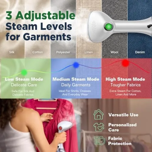 The Steamer for Clothes, 1800W Clothes Steamer Handheld Garment Steamer with in real use