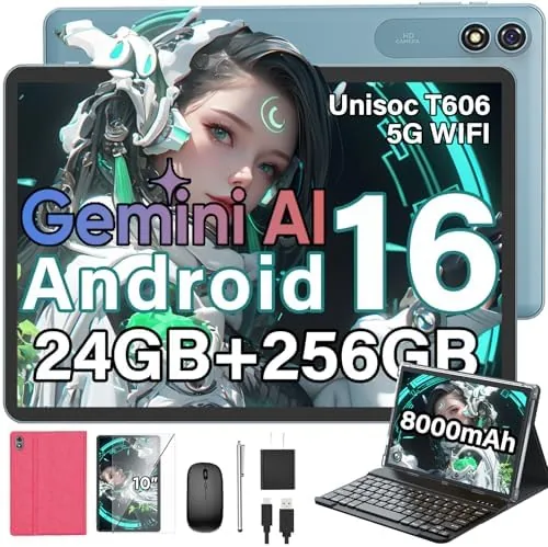 Android 16 Tablet with Keyboard, 10 inch Tablet with 24GB+256GB+2TB Expand | 2026 Gemini Review: Tested and Rated