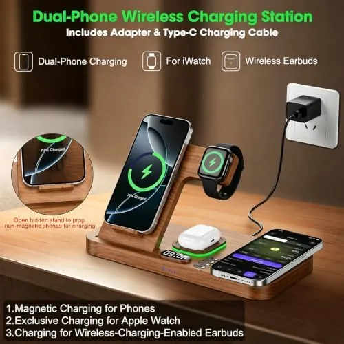 Close look at the Dual Phone Foldable Wireless Charging Station for Apple Devices | build quality