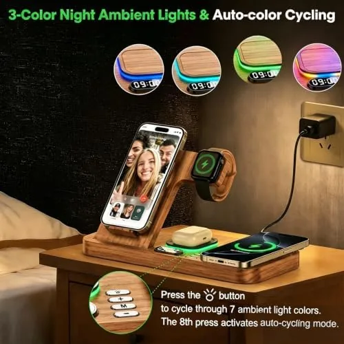 The Dual Phone Foldable Wireless Charging Station for Apple Devices | in real use